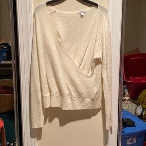 wrap sweater ivory